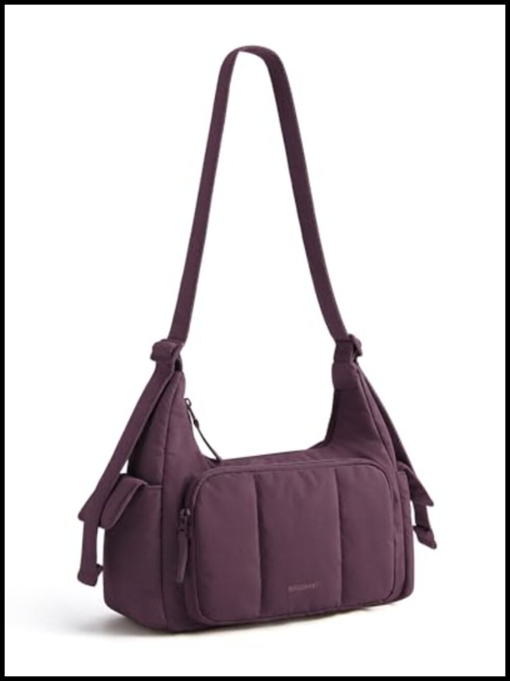 Small Puffer Crossbody Hobo Bag Waterproof Nylon Adjustable Strap Everyday Purse